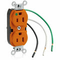Straight Blade Receptacle, 5-15R, 15 A, 125V AC, Flush Mount, Self-Grounded