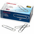 Paper Clips, Large, Silver, Steel, PK1000