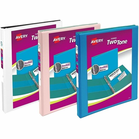 Two-Tone View 1/2" 3-Ring Binders with
