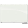 Dry Erase Board, Glass, 36 in, 48 in, No Frame Frame, White, Gloss