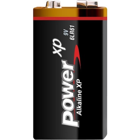 Power XP Alkaline Battery, 9V 9V DC 12 PK