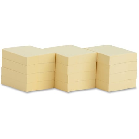 Sticky Note, Yellow, 12 Pads/Pack, PK12