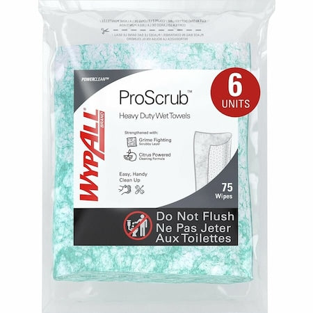Wypall Waterless Industrial Cleaning Wipes (91367), Heavy Duty Moist Wipers