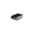 Shelf Storage Bin, Polypropylene/Polyethylene, Black, 5.9 in H, 12 3/8 in W, 19 3/4 in L