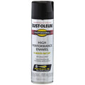 Rust Preventative Spray Paint, Black, Flat, Solvent, 15 Oz