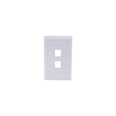 Hubbell IFP12W 2 Socket Faceplate - 2 x Socket(s) - 1-gang - White