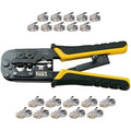 7 1/2 in Crimper and Connector Kit Ethernet, RJ45