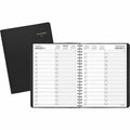 Two-Person Group Daily Appointment Book, 11 x 8, Black Cover, 12-Month (Jan to Dec): 2025