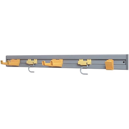 Closet Organizr/Tool Holdr, Gry/Ylw, Plstc