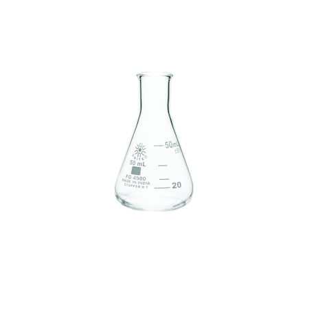 Erlenmeyer Flask, 50 mL, Conical, PK12