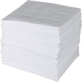 Sorbent Pad, 33 gal, 15 in x 19 in, Oil, White, 100 PK
