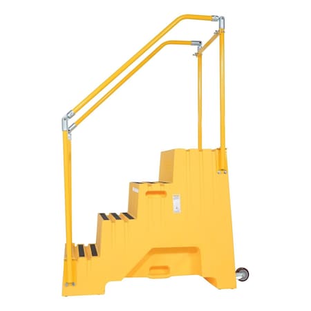 Polyethylene Step Stool, Yellow, 1 Step, 1 Steps, 11.75 Overall Height, Polyethylene, Yellow