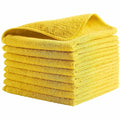 Microfiber Cloth Wipe 16" x 16", Yellow, 24PK
