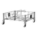 Container Dolly, 200 lb, Double, 9in H, Gray