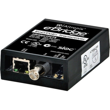 PoE Transceiver, 2-1/2" D x 2-1/2" W, Blk