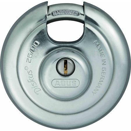 Padlock, 3 1/2" H, 3 5/8" W, Silver