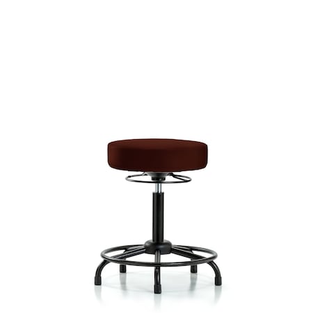 Vin Stool without Back-Medium Bench Height with RT BaseandStat Glides in Burgundy Trailblazer Vin
