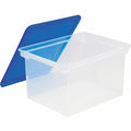 File Box, Blue/Clear, Plastic