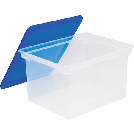 File Box, Blue/Clear, Plastic
