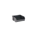 Hang & Stack Storage Bin, Polypropylene, Black, 5 in H, 11 in W, 10 7/8 in L