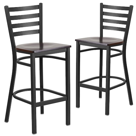 Black Ladder Stool-Wal Seat, PK2