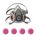 Half Mask Respirator Kit: Includes 4 Filters, Nuisance Acid Gas/P100, Magenta, 6000 Series, Size M