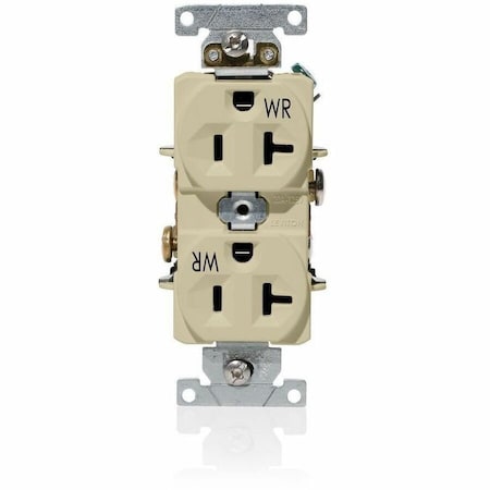 Duplex Receptacle Outlet, 20A, Ivory, 125V