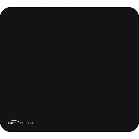 Mouse Pad, Black, Cloth/Rubber, 8 1/2" D