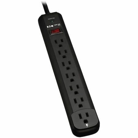 Outlet Strip, Surge, 7 5-15R, 5-15P, 12 ft., Black
