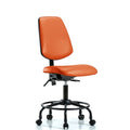 Desk Chair No Arms, 21" to 26" Height, Vinyl, Orange Kist