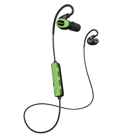 Rechargeable Earplugs Bluetooth-Enabled Earplugs, 27 NRR NRR, Green