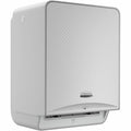 Paper Towel Dispenser, ICON, Hardwound, 8 in Paper Towel Wd, 1 3/4 in Core Dia, Plastic, Silver