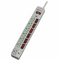 Outlet Strip, Surge, 7 5-15R, 5-15P, 6 ft., Gray