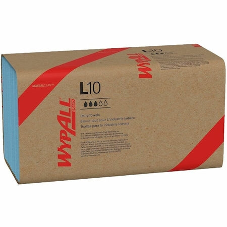 L10 Disposable Towels, Windshield Wipe, 2-Ply, Blue, 140 Wipes x 16 Packs, 2,400 Wipes/Case