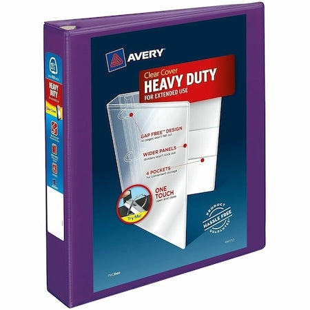 Heavy-Duty View 3 Ring Binder, 1.5 in