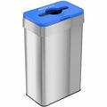 Rectangular Recycle Bin, Silver, Stainless Steel