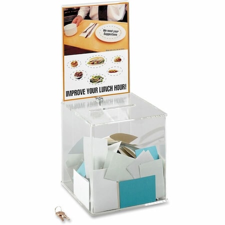 Suggestion Box, Clr, 21 in H, 9 1/4 in W