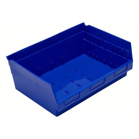 Economy nesting shelf bin, Plastic, Blue, 6 in H, 16 1/2 in W, 11 5/8 in L