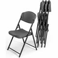 Rough n Ready Classic Folding Chair, Charcoal, 4 PK