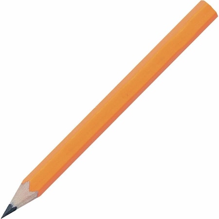 Golf Pencil, Yellow Barrel, Hex, PK144