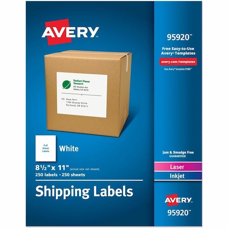 Shipping Address Labels, Laser and, PK250