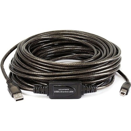 USB 2.0 Active Cable, 49ft.L, Black