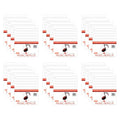 Case of Music Filler Paper, 12 Staves of Music Lines, 11""x8.5"", 20 sht/pk, 3 Hole Punched