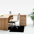 Advantagemat Black Vinyl Lipped Chair Mat for Hard Floor - 36" x 48"