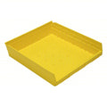 Economy nesting shelf bin, Plastic, Yellow, 4 in H, 16 1/2 in W, 17 7/8 in L