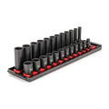 3/8 in Drive Impact Socket Set, Metric, 24 pcs