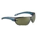 Swift, Safety Glasses, Anti-Fog & Anti-Scratch, Smoke Lens, Blue Frame, Frameless