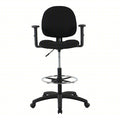 Drafting Chair, Black, 25" D, 275 lb