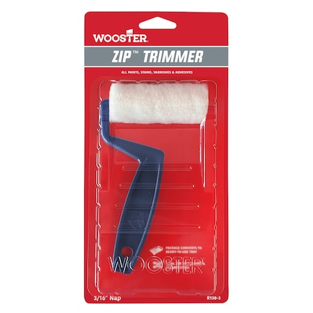 Trim Paint Roller Kit, 3" L, 3/16" Nap