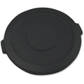 BRUTE(R) 32 gal Trash Can Lid, Flat Black, Resin, 0 Openings 22 1/4 in W/Dia